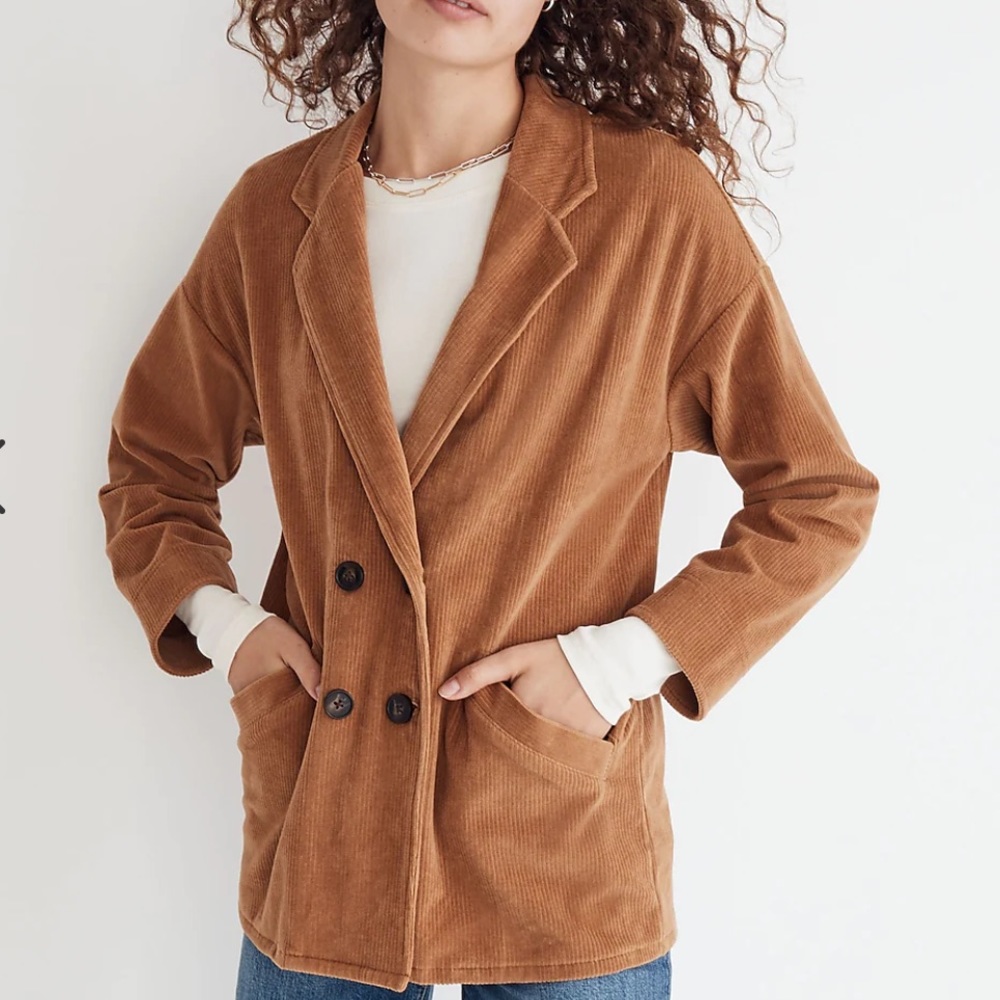 BNWT Madewell Knit Corduroy Redford Blazer